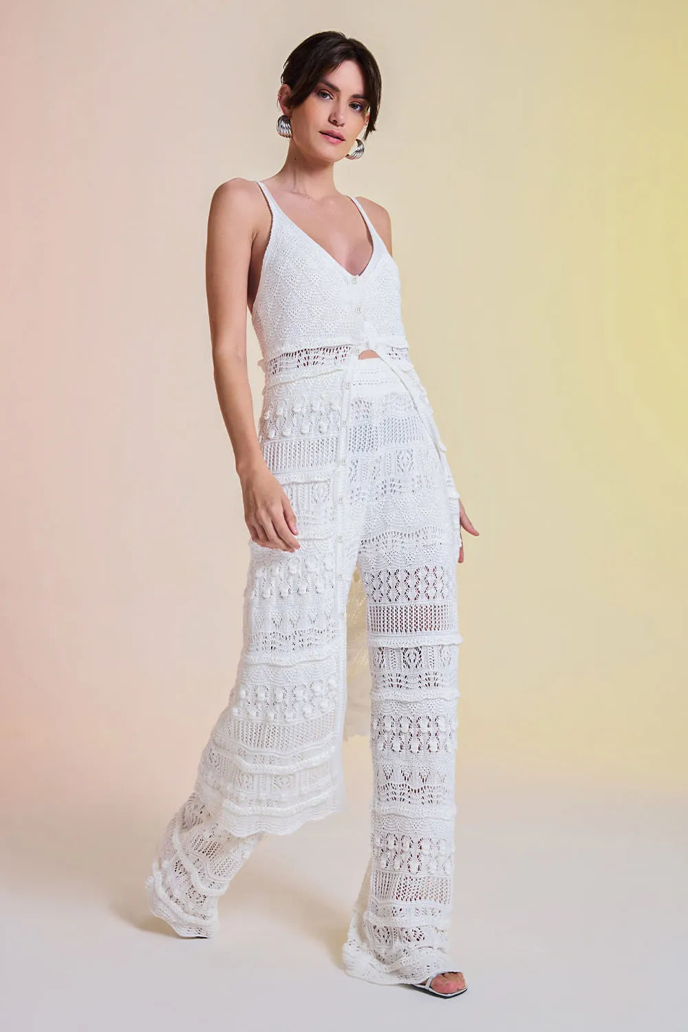 Conjunto Tricot Gloria Off White