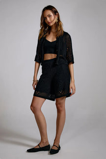 Conjunto Tricot Bertha Casaco + Bermuda